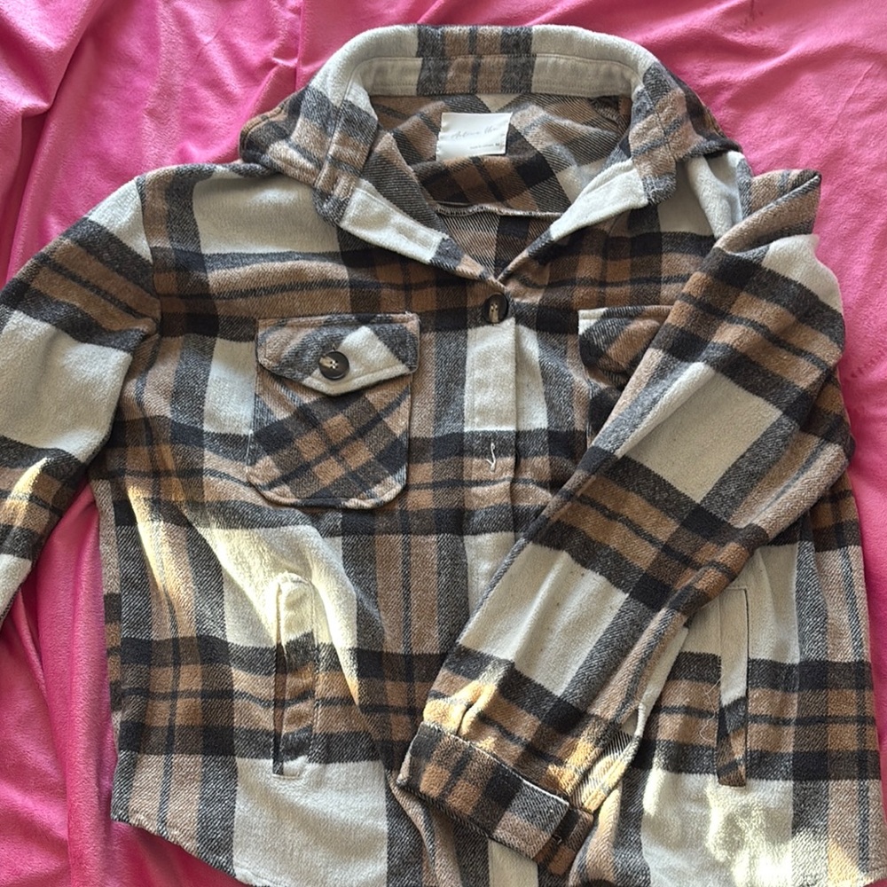 Plaid button down shirt